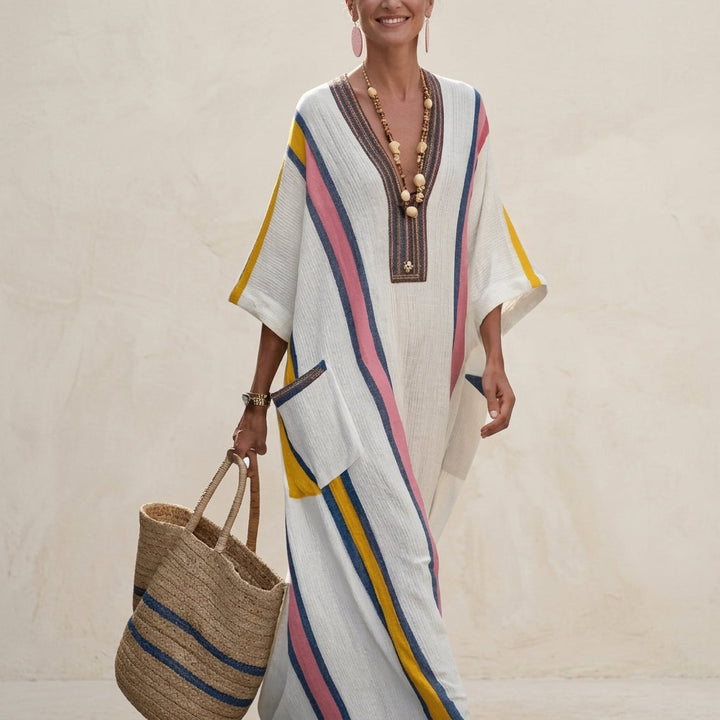 Calveth | Women's Linen Maxi Dress - Image 2