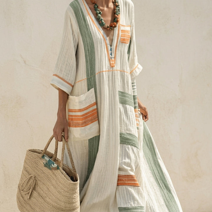 Calveth | Women's Linen Maxi Dress - Image 8