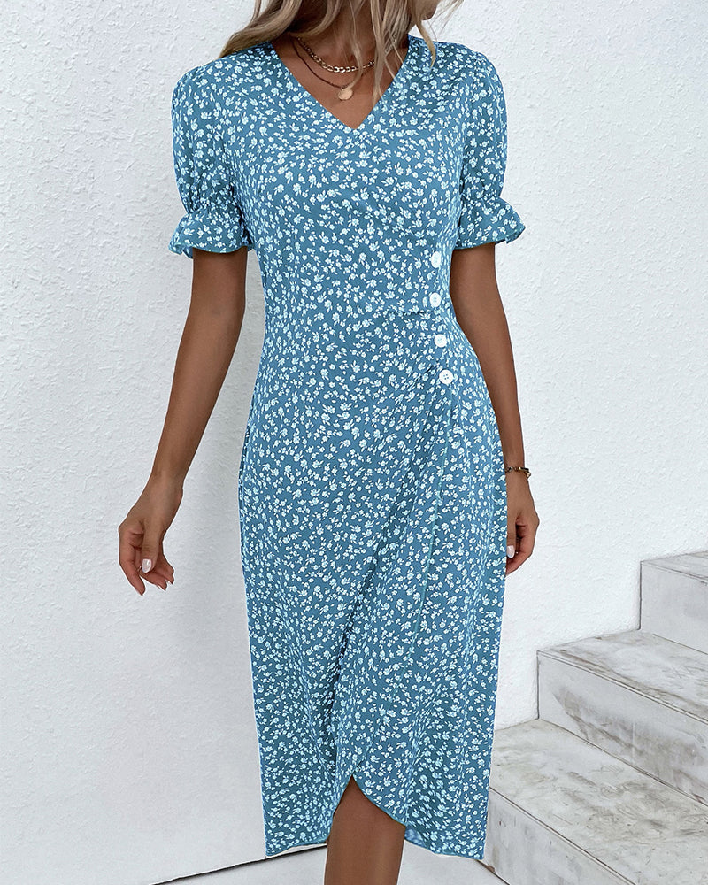 Calveth | Women's Midi Dress Short Sleeve - Black - Image 8