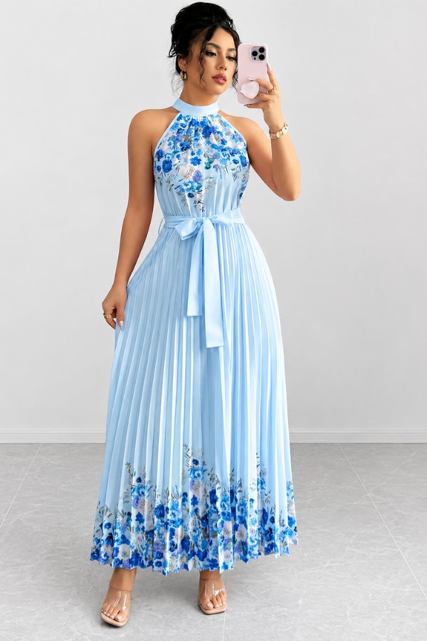 Calveth | Women's Summer Midi Dress - Pink - Image 4