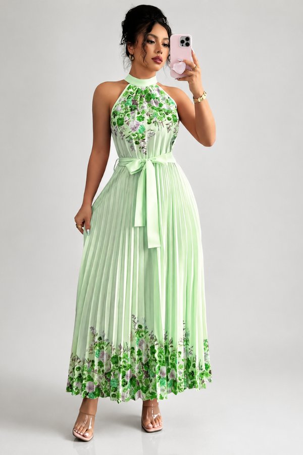 Calveth | Women's Summer Midi Dress - Pink - Image 6