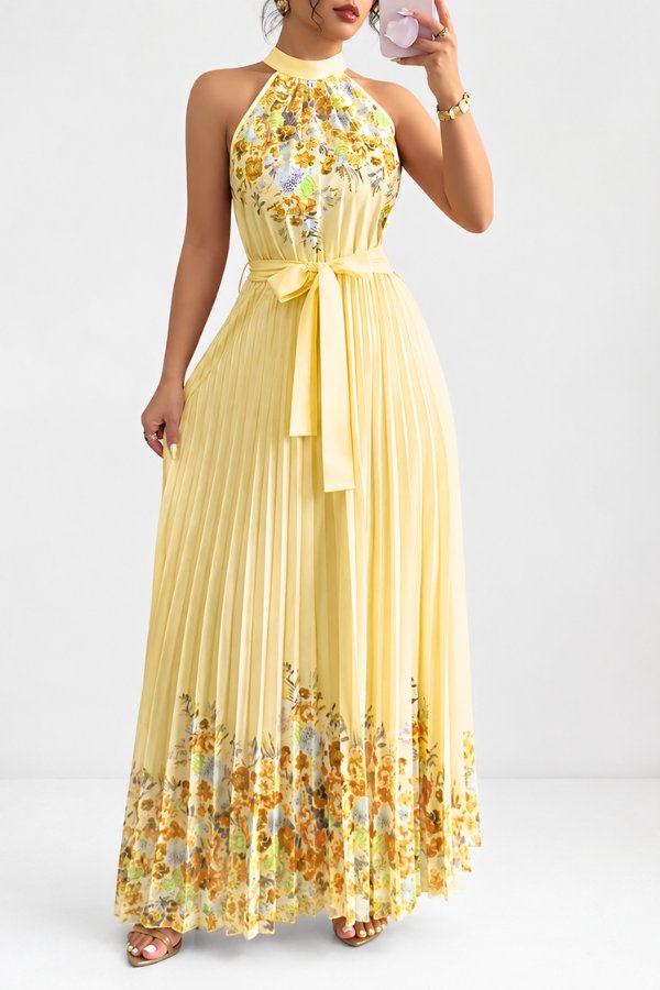 Calveth | Women's Summer Midi Dress - Pink - Image 8