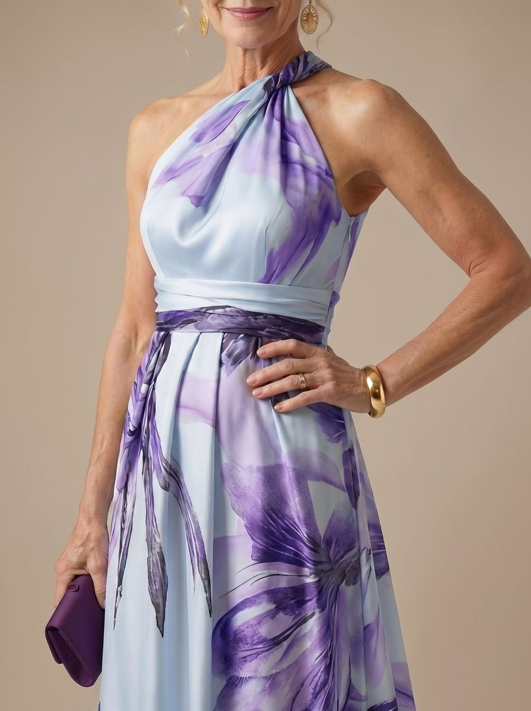 Calvindre | Women's Summer Maxi Dress Halter Neck - Image 10