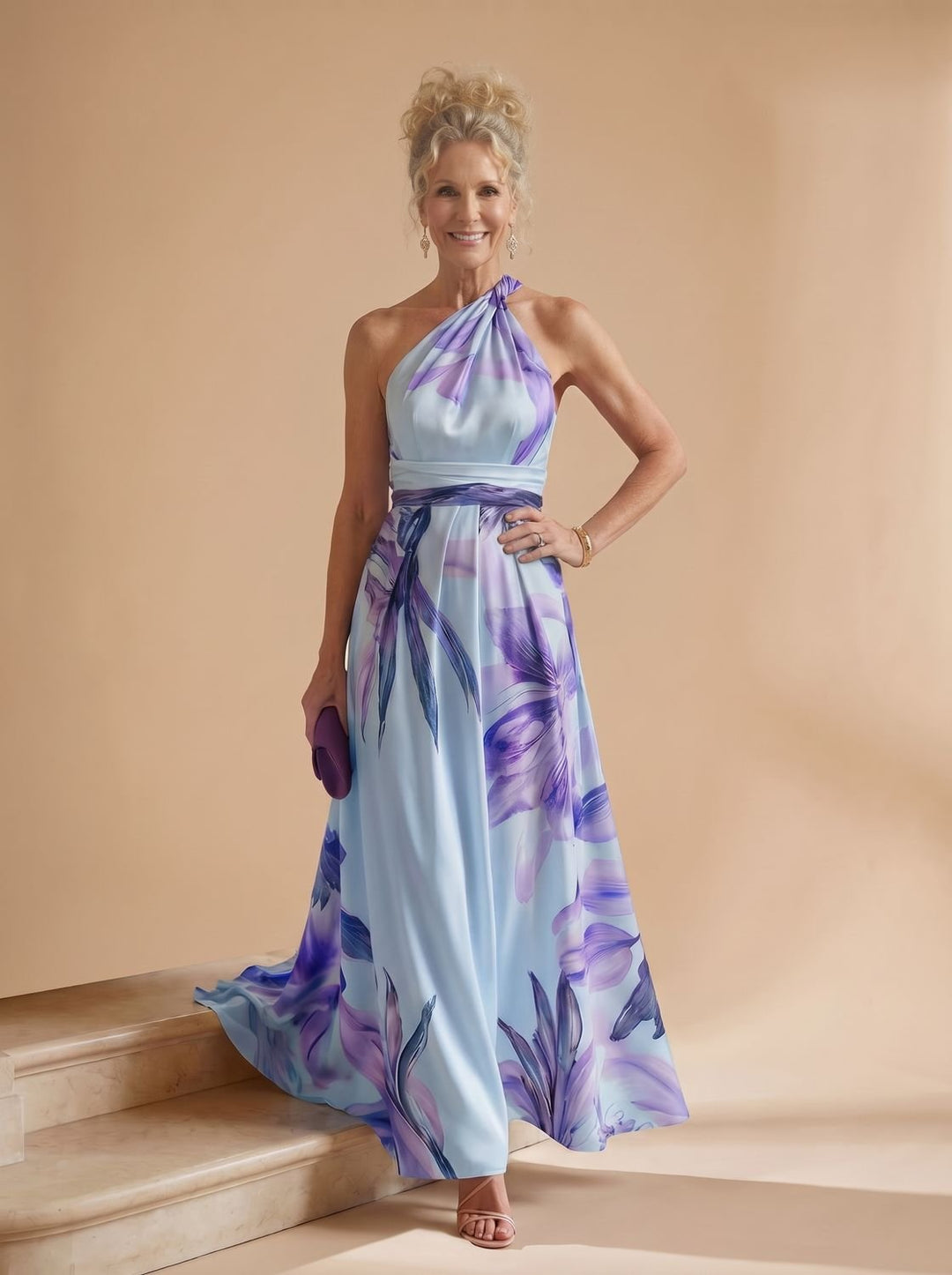 Calvindre | Women's Summer Maxi Dress Halter Neck - Image 11