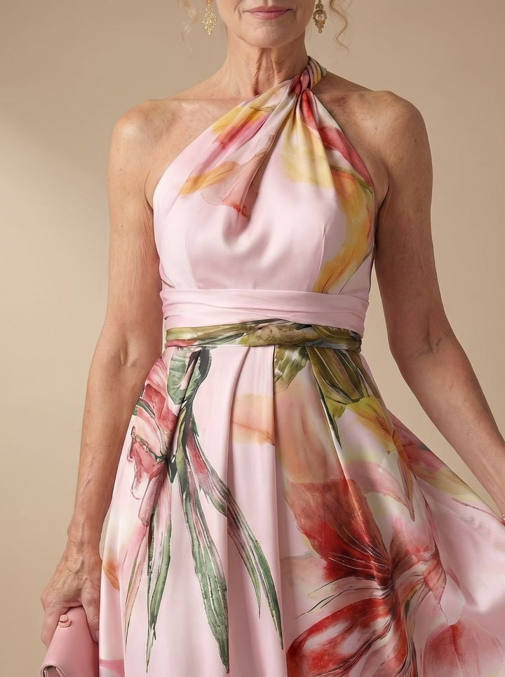 Calvindre | Women's Summer Maxi Dress Halter Neck - Image 14
