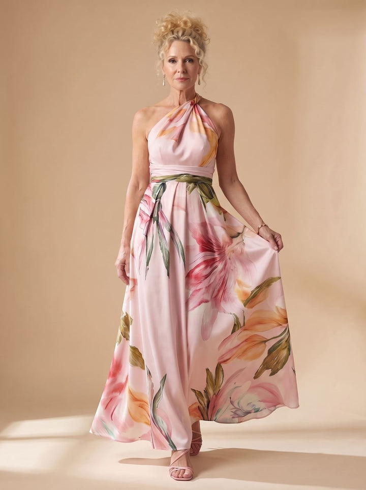 Calvindre | Women's Summer Maxi Dress Halter Neck - Image 15
