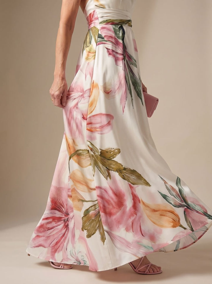 Calvindre | Women's Summer Maxi Dress Halter Neck - Image 3