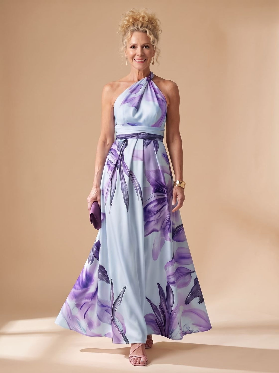 Calvindre | Women's Summer Maxi Dress Halter Neck - Image 8
