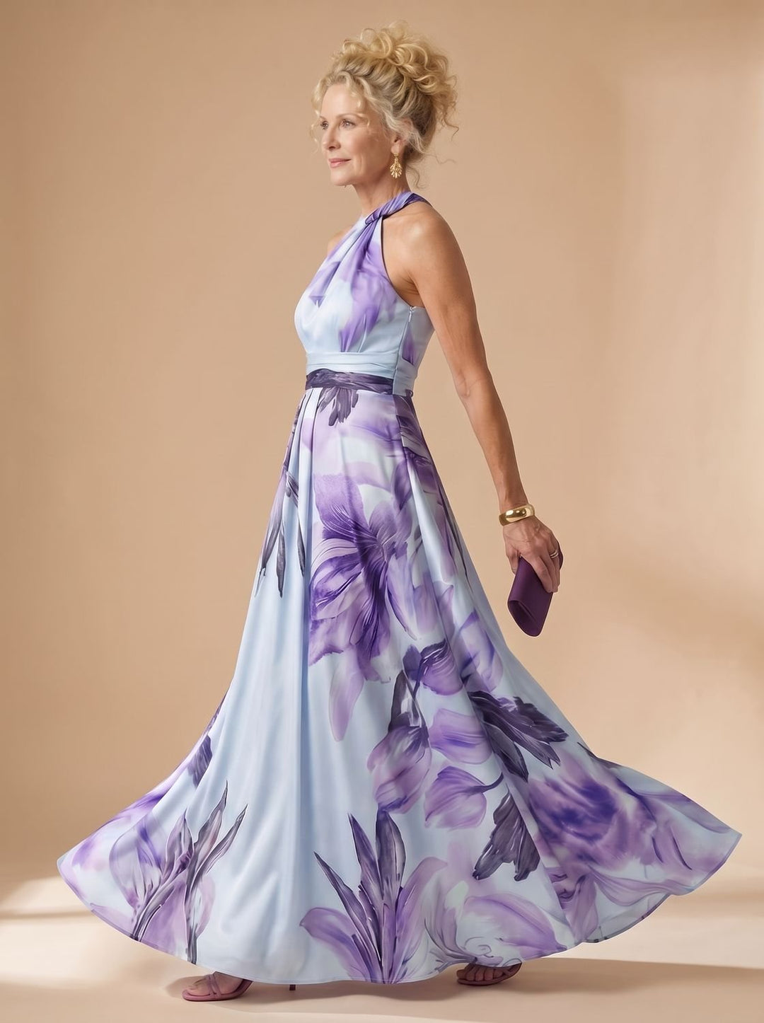 Calvindre | Women's Summer Maxi Dress Halter Neck - Image 9