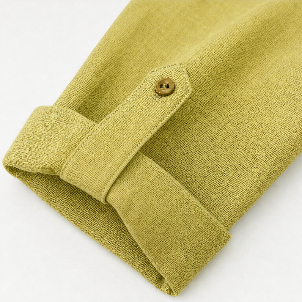 Calvine | Women's Boho Tunic & Wide Leg Pants Set - Olive Green - Image 9