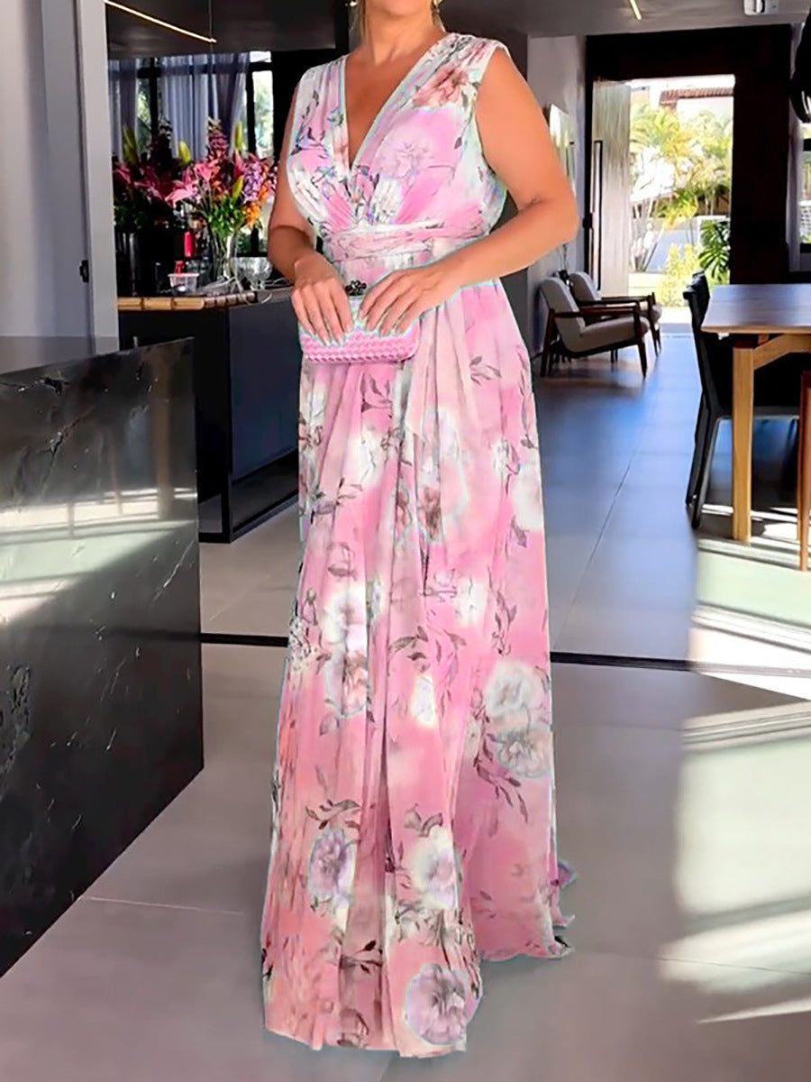 Calvisse | Women's Maxi Dress Sleeveless - Image 1