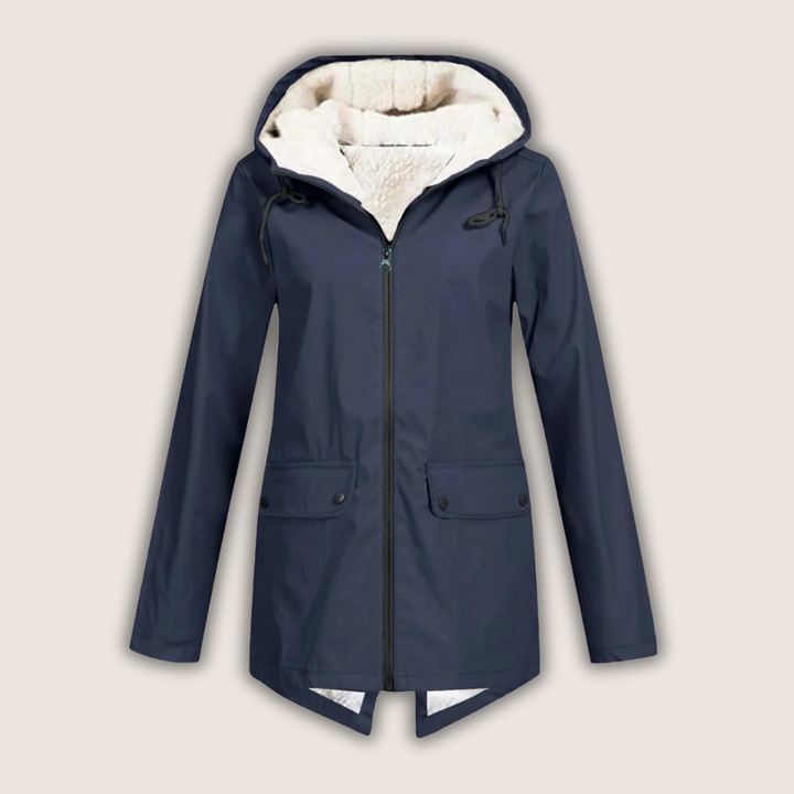 Camellia | Women's Hooded Waterproof Jacket - Red - Image 2
