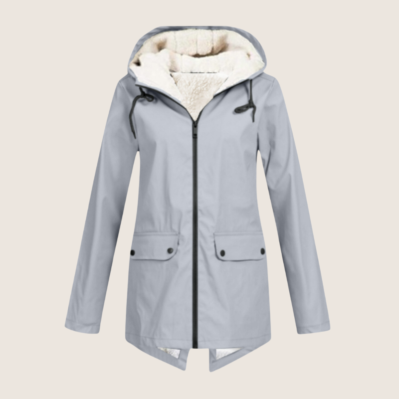 Camellia | Women's Hooded Waterproof Jacket - Red - Image 3