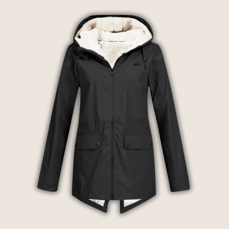 Camellia | Women's Hooded Waterproof Jacket - Red - Image 5