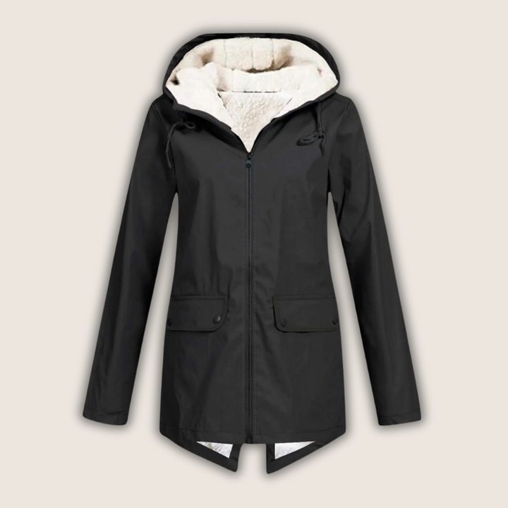 Camellia | Women's Hooded Waterproof Jacket - Red - Image 5