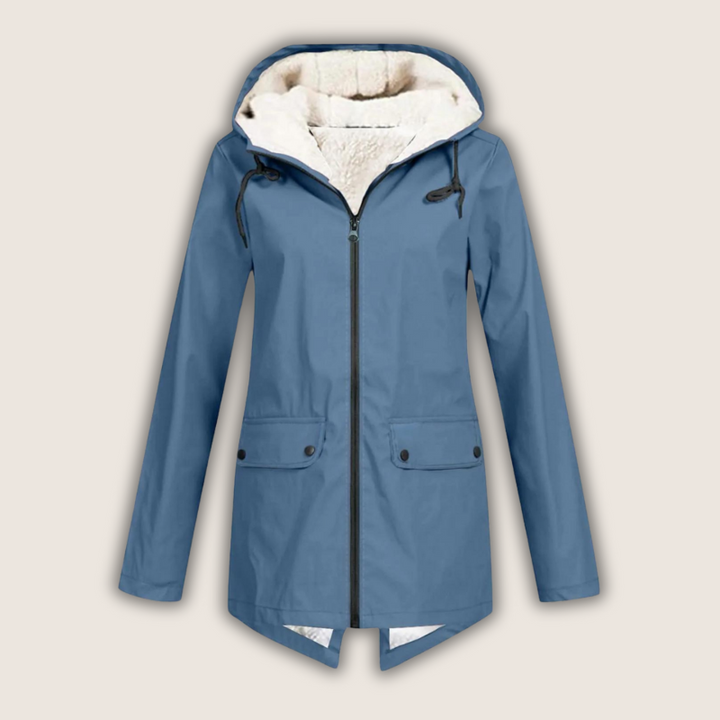 Camellia | Women's Hooded Waterproof Jacket - Red - Image 6