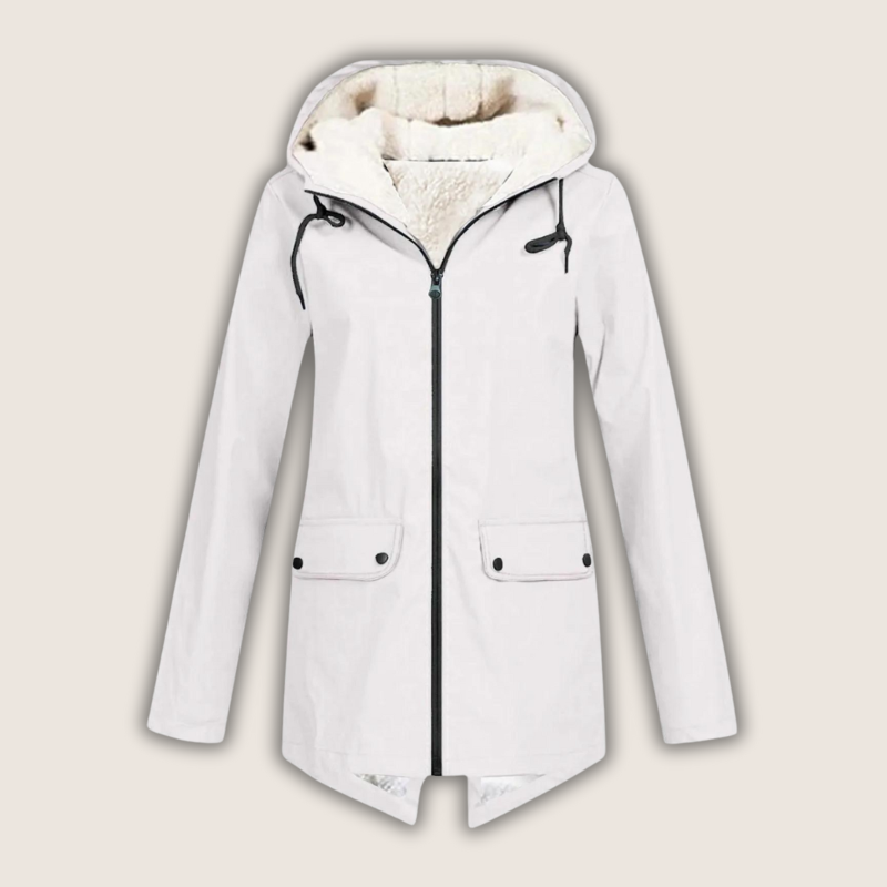 Camellia | Women's Hooded Waterproof Jacket - Red - Image 7