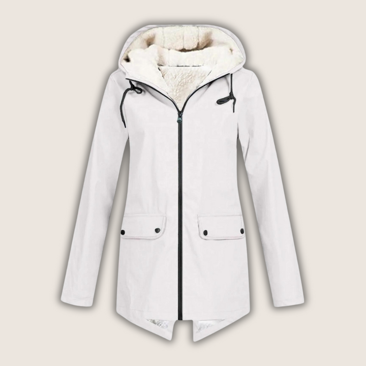 Camellia | Women's Hooded Waterproof Jacket - Red - Image 7