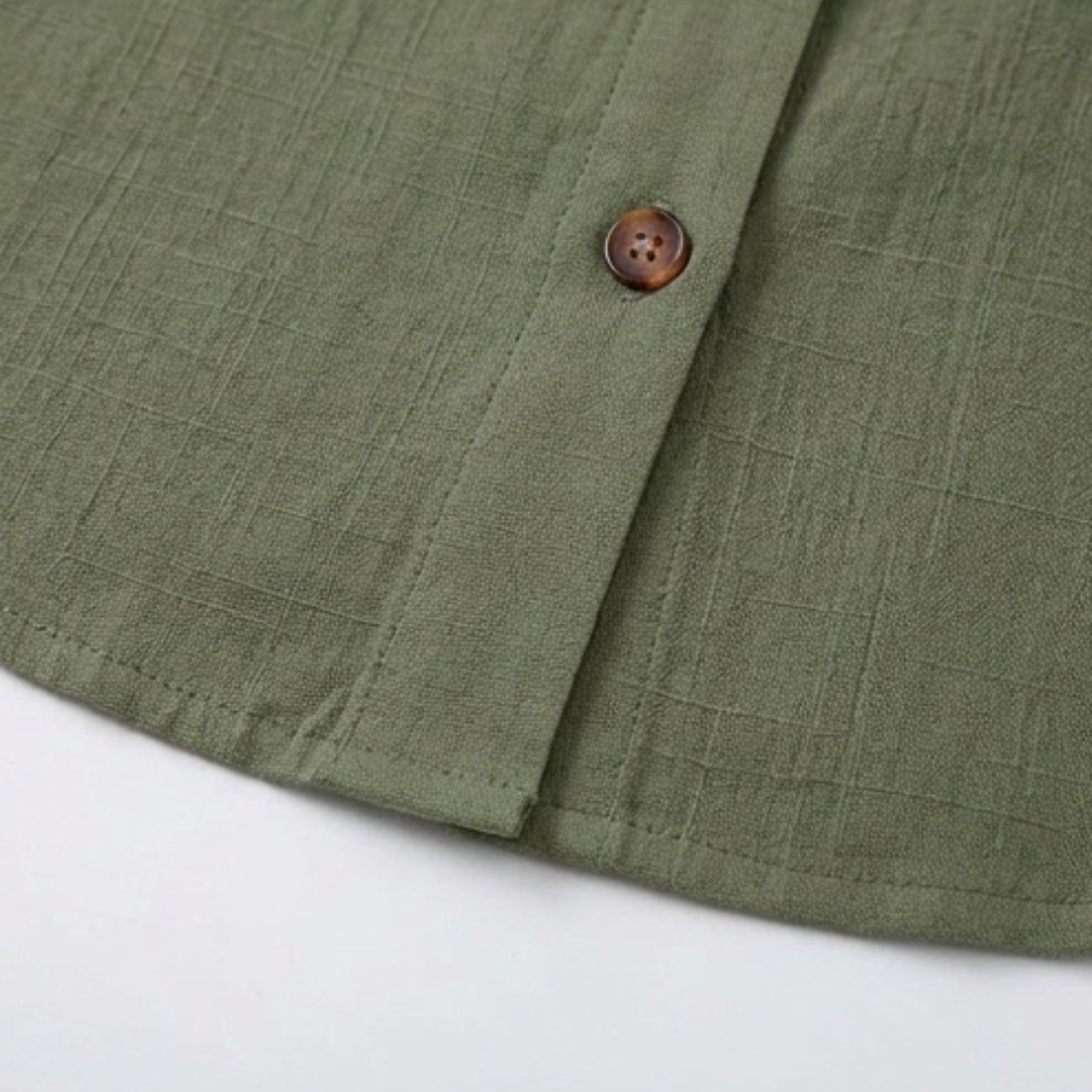 Carinda | Women's Sleeveless Collared Button-Up Blouse - Sage - Image 9