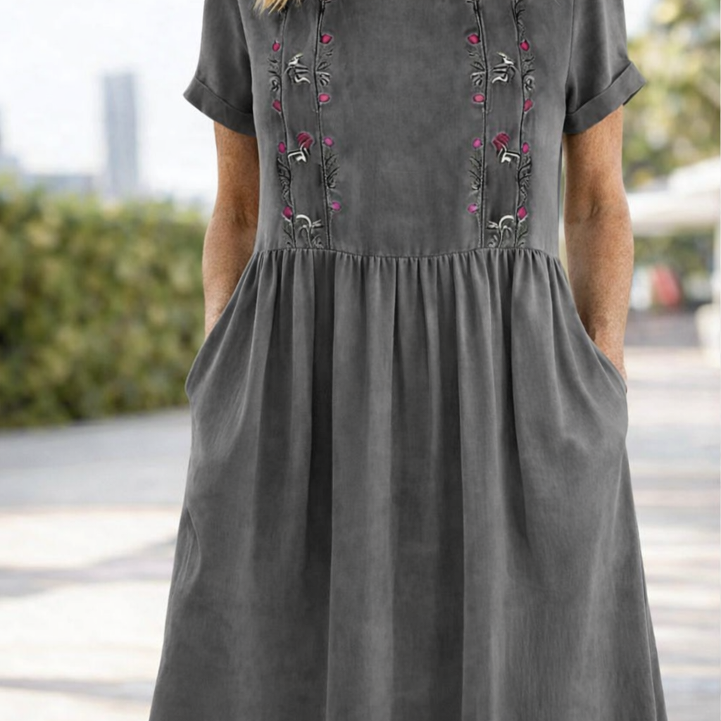 Carvena | Women's Linen Summer Dress Midi - Mustard - Image 12