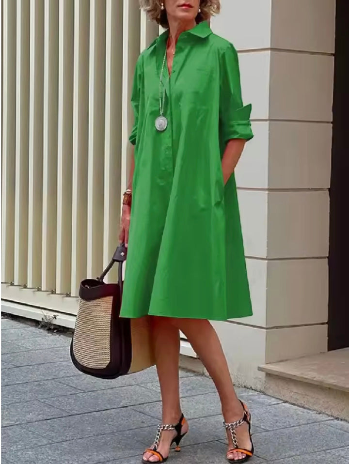 Carveth | Women's Linen Summer Dress Shirt Style - Image 1