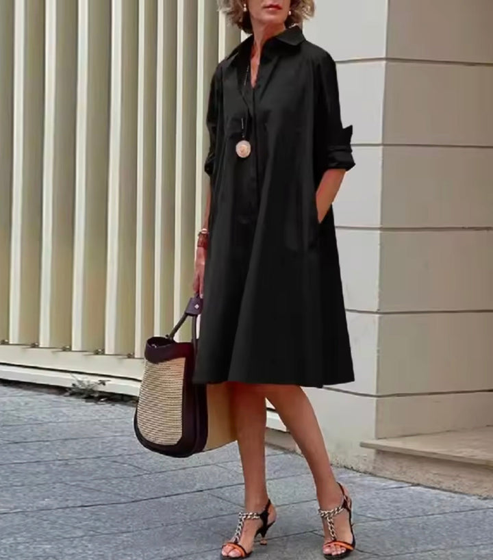 Carveth | Women's Linen Summer Dress Shirt Style - Image 2