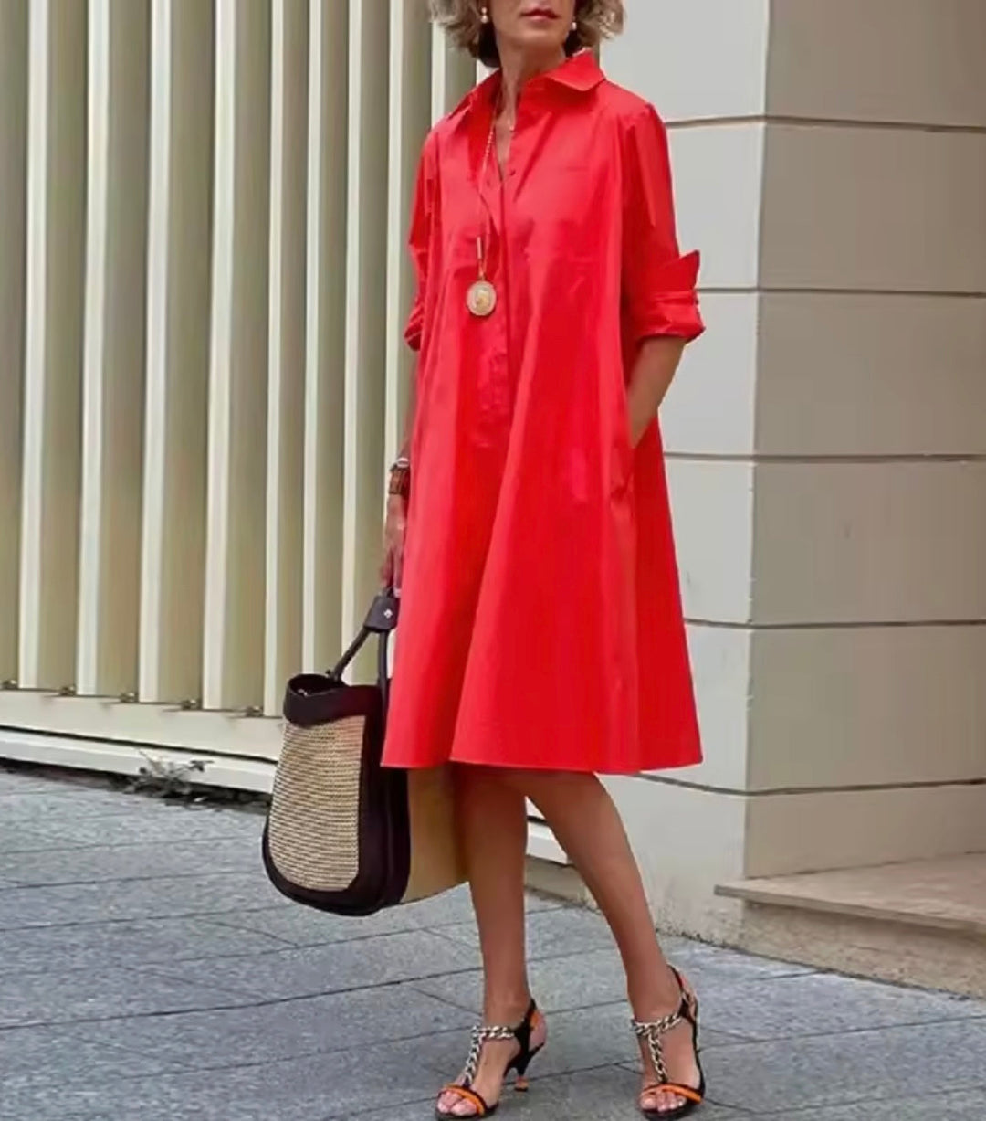Carveth | Women's Linen Summer Dress Shirt Style - Image 4