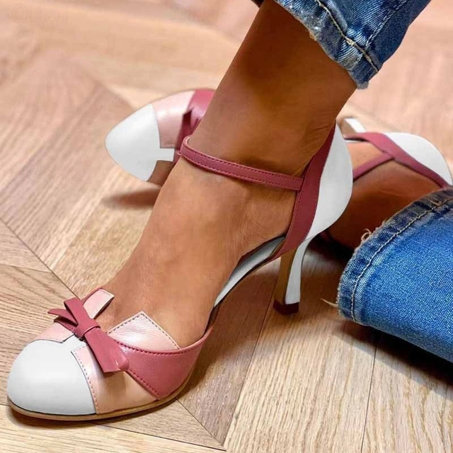 Catrinel | Women's Heeled Sandals with Ankle Strap - Image 2
