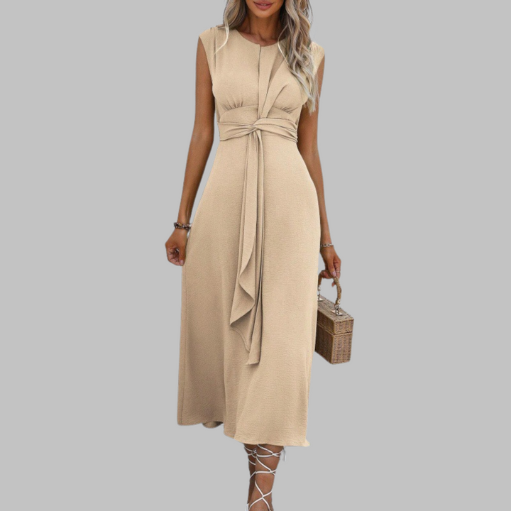 Catriona | Women's Formal Sleeveless Midi Dress - Blue - Image 3