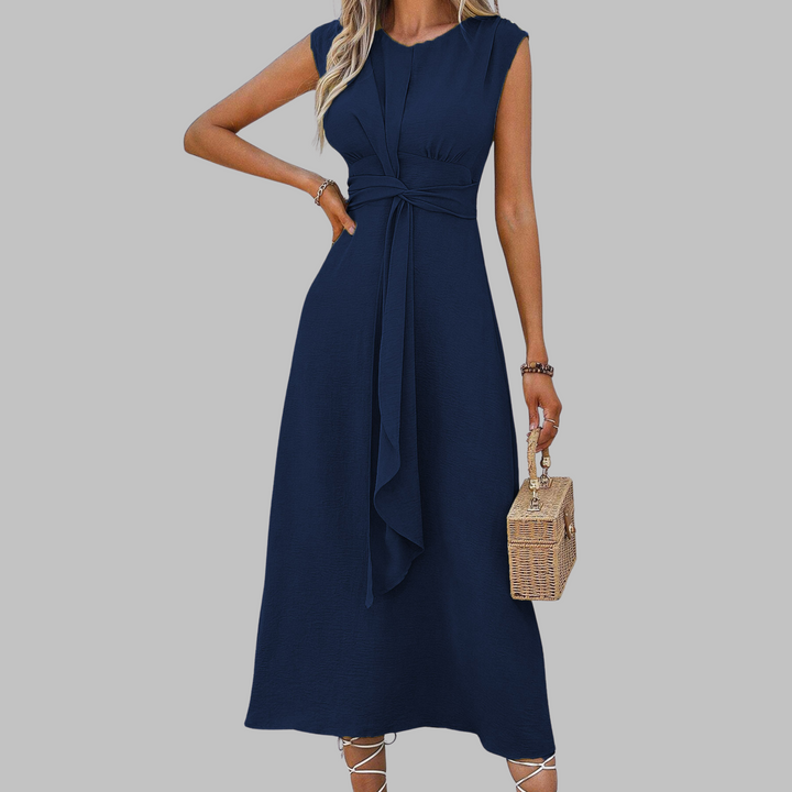 Catriona | Women's Formal Sleeveless Midi Dress - Blue - Image 5