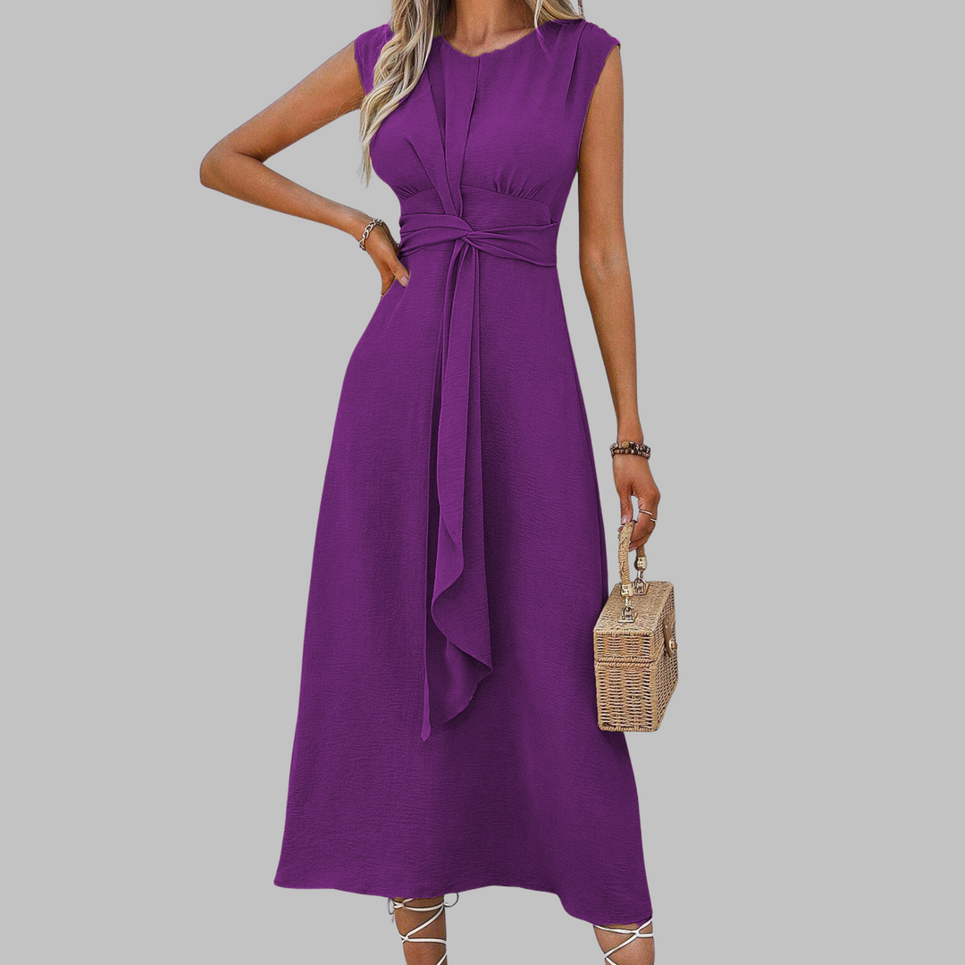 Catriona | Women's Formal Sleeveless Midi Dress - Blue - Image 6