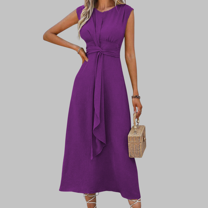 Catriona | Women's Formal Sleeveless Midi Dress - Blue - Image 6