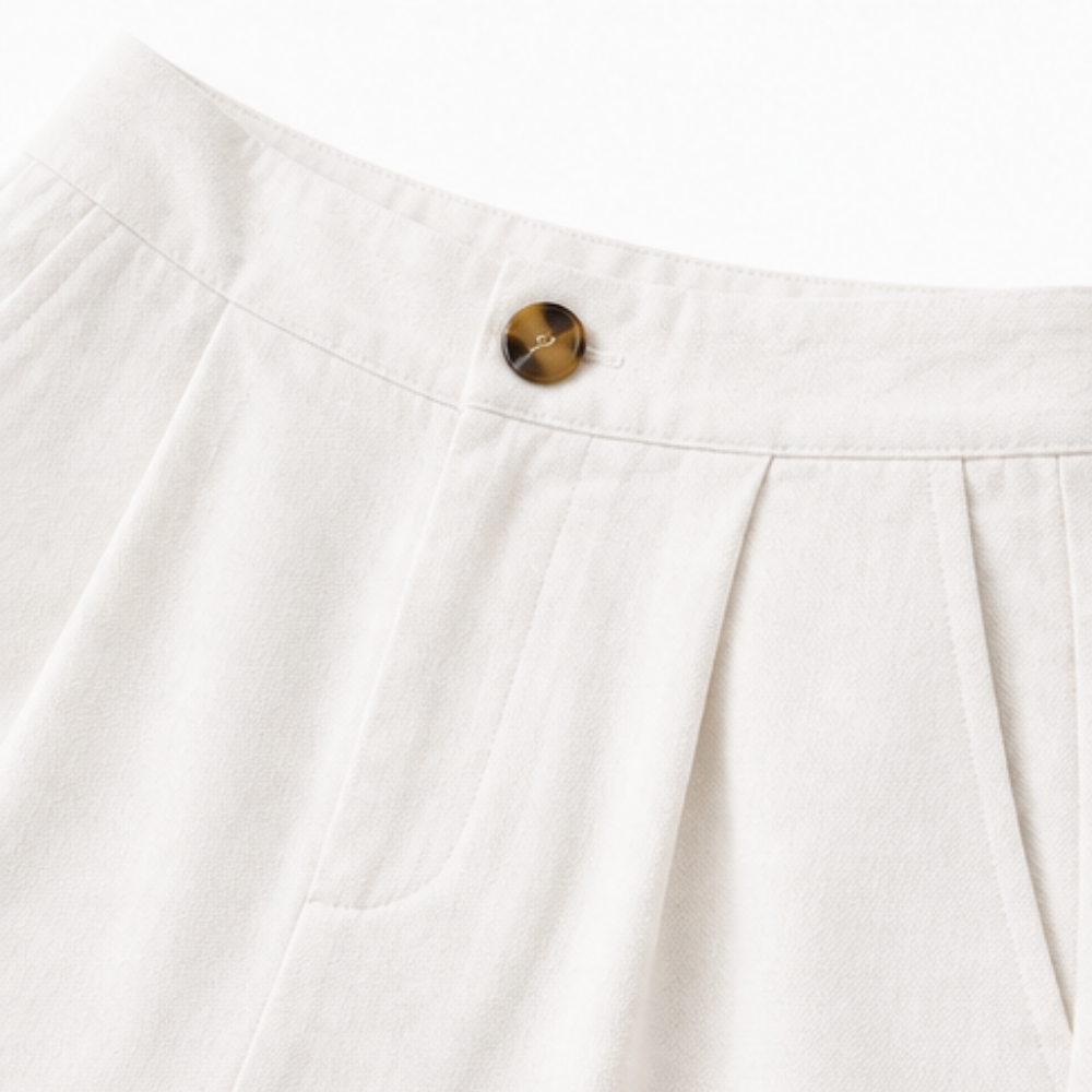 Cavendish | Women's Wide Leg High Waist Trousers - White - Image 11
