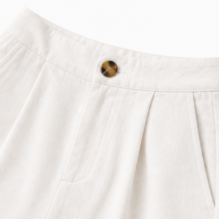 Cavendish | Women's Wide Leg High Waist Trousers - White - Image 11