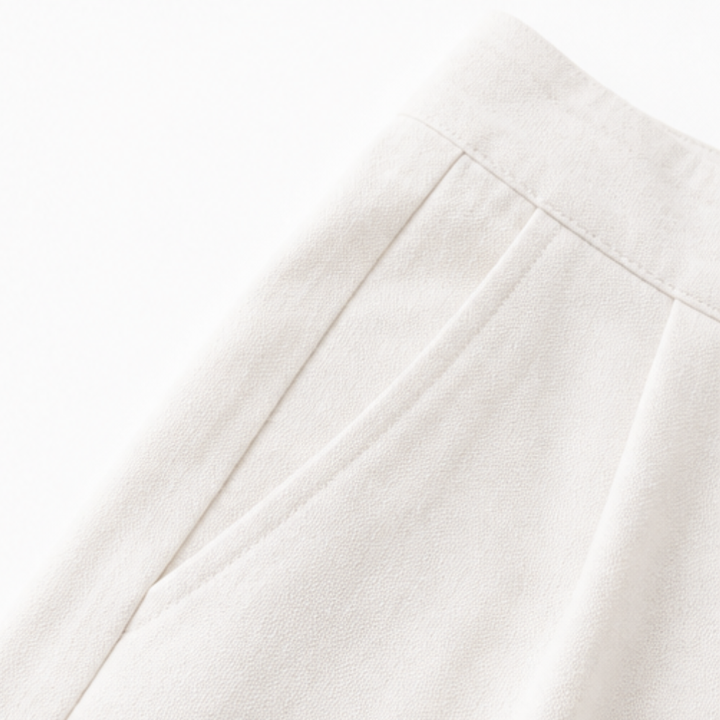 Cavendish | Women's Wide Leg High Waist Trousers - White - Image 12