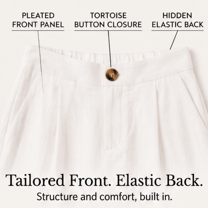 Cavendish | Women's Wide Leg High Waist Trousers - White - Image 5