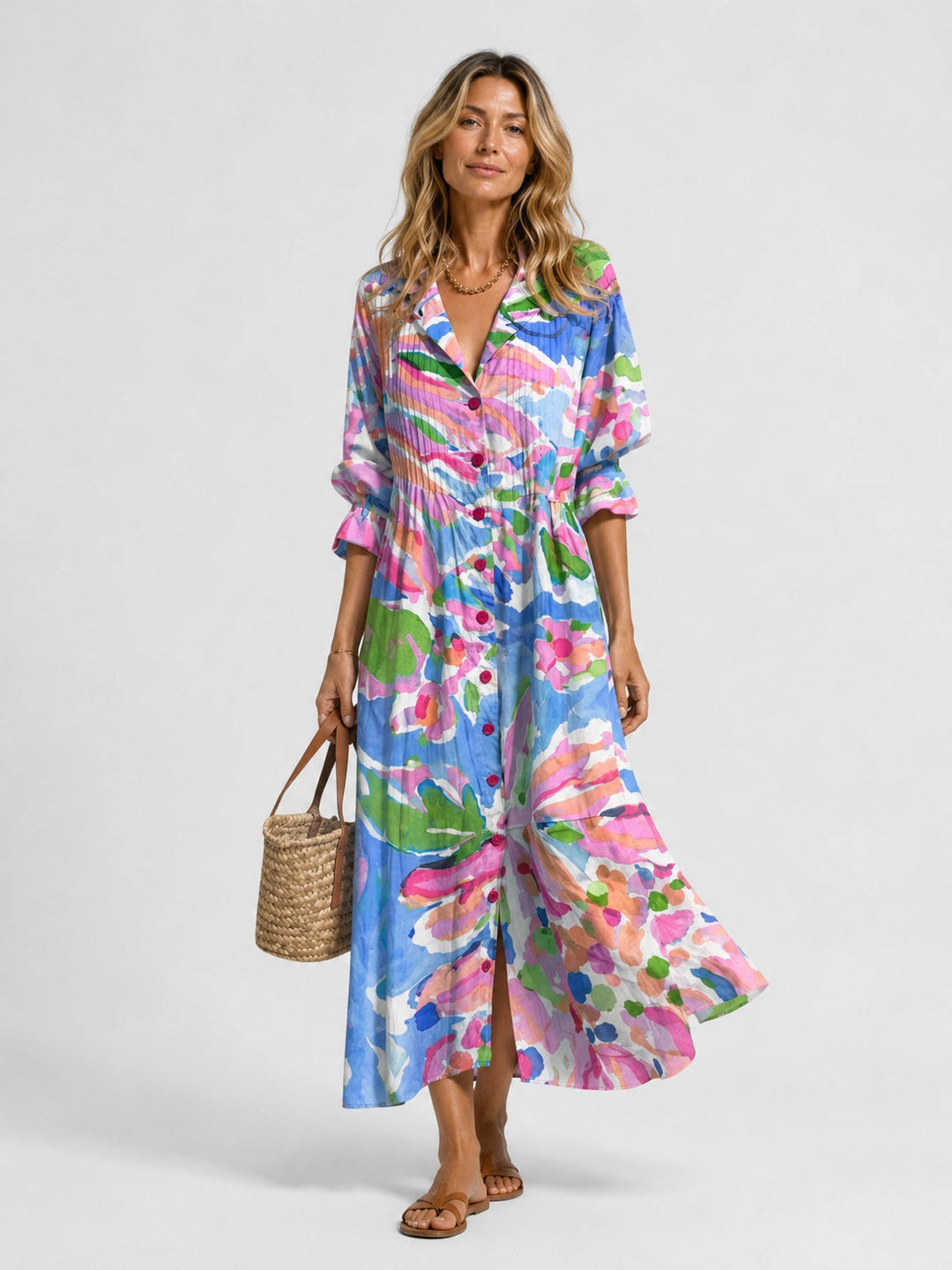 Cavrielle | Women's Print Midi Dress - Image 3