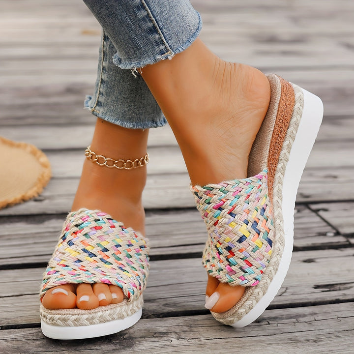 Solari | Woven Wedge Sandals