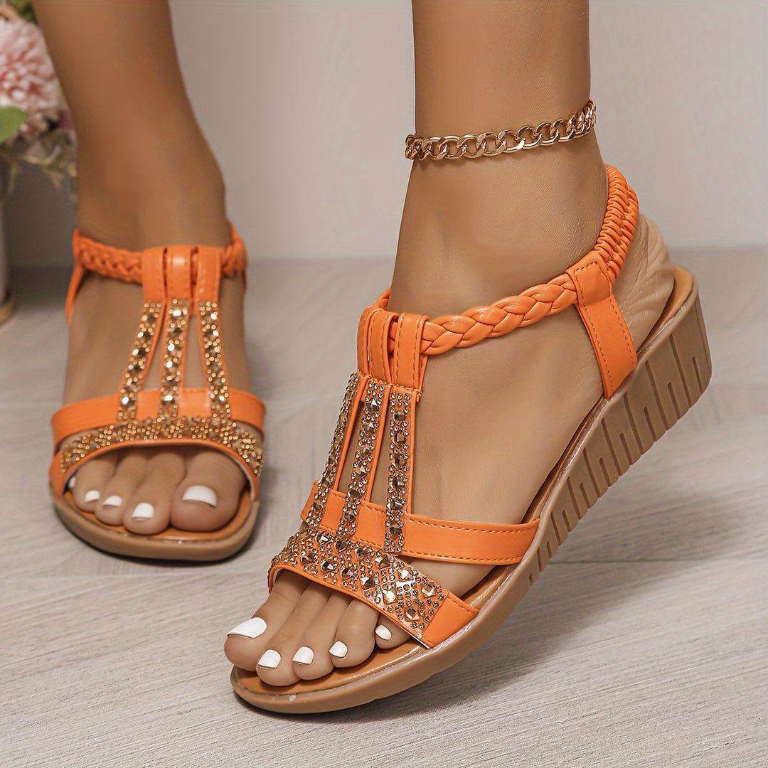 Diana™ | Wedge Sandals Shimmer, shine, and step into something special