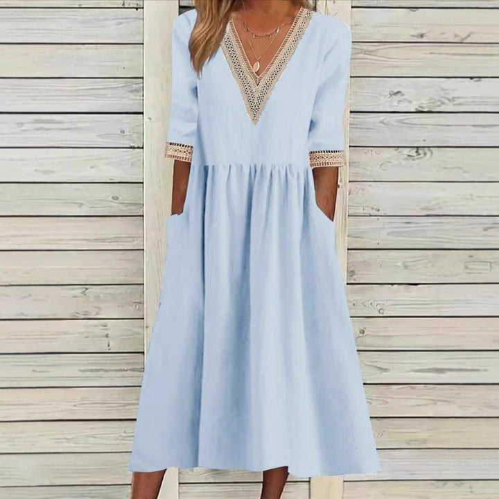 Aleda™ | Collar Mid-Length Dress