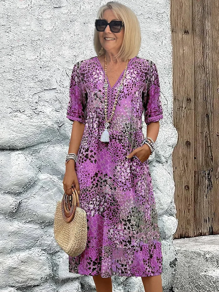 Celeste | Women's Vibrant Floral Print Midi Dress - Image 4