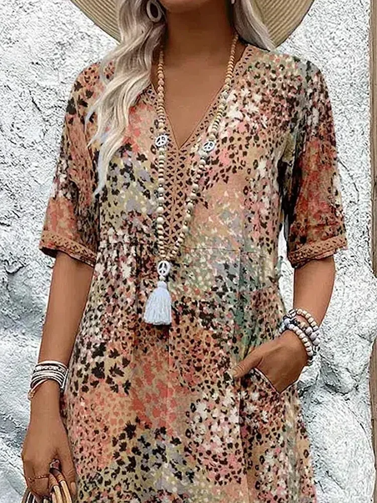 Celeste | Women's Vibrant Floral Print Midi Dress - Image 6