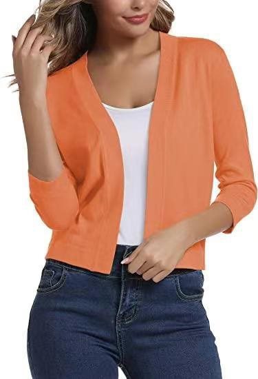 Celestine | Women's Open Front 3/4 Sleeve Cardigan - Black - Image 14