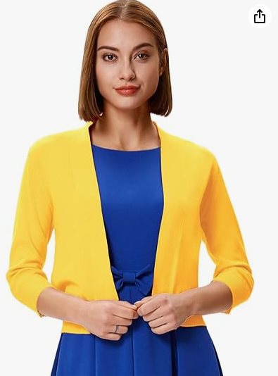 Celestine | Women's Open Front 3/4 Sleeve Cardigan - Black - Image 25