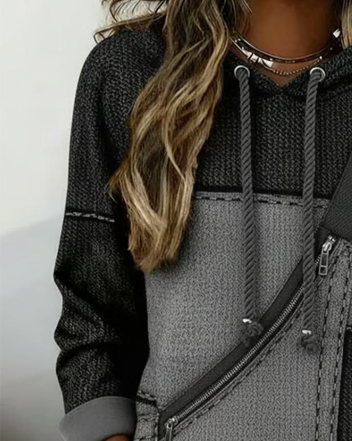 Celestine | Women's Relaxed Pullover Hoodie - Grey - Image 3