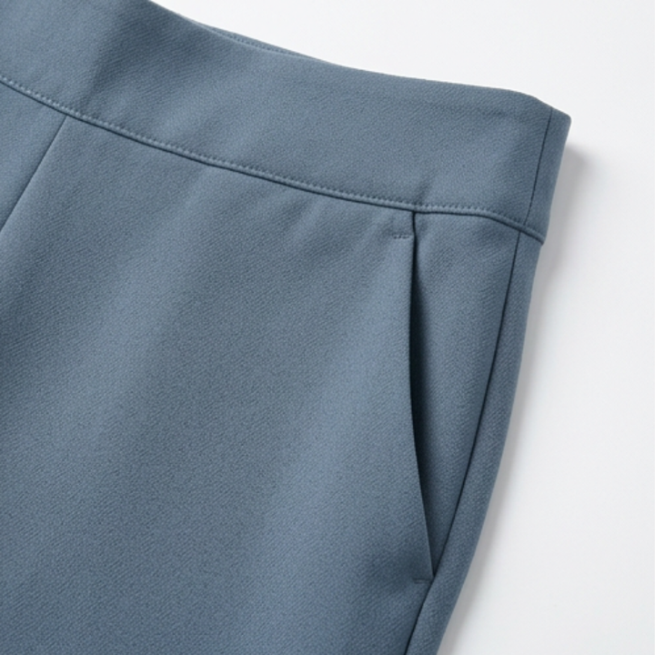 Corabel | Women's Wrap Front Wide Leg Pants - Blue - Image 11