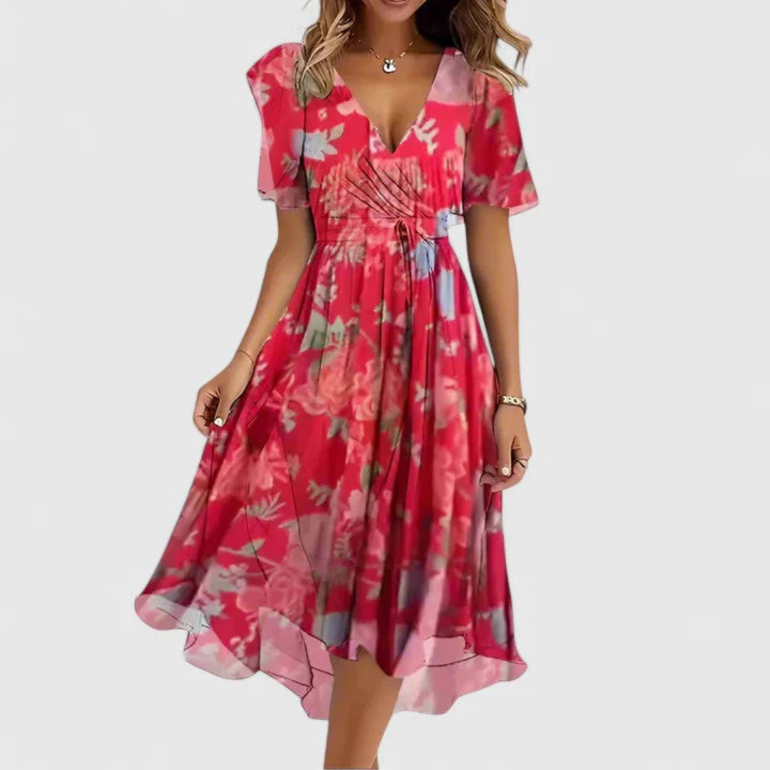 Vorrelle | Women's Summer Midi Dress - Image 1