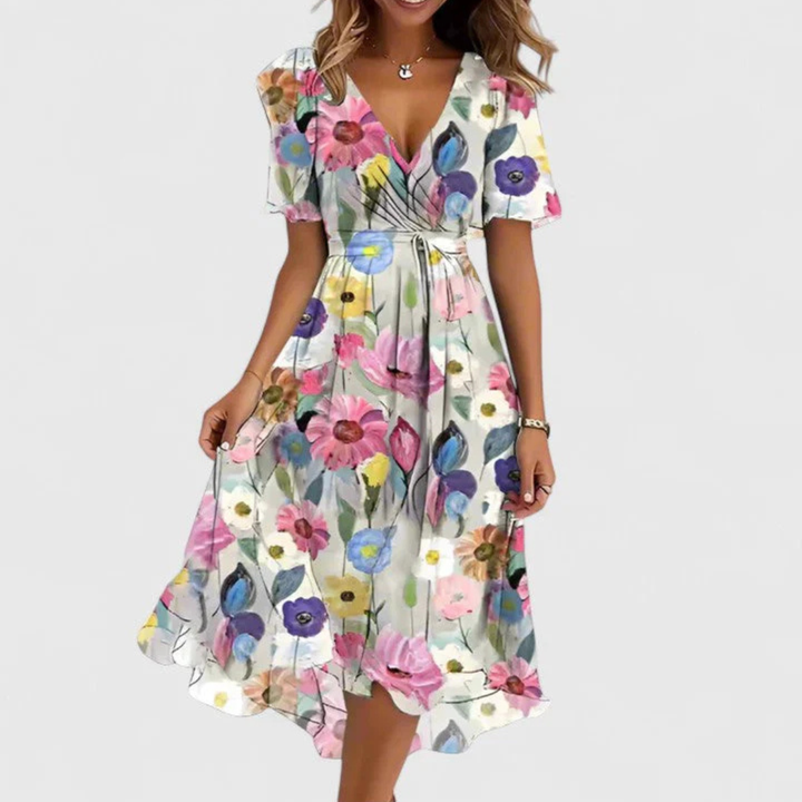 Vorrelle | Women's Summer Midi Dress - Image 2
