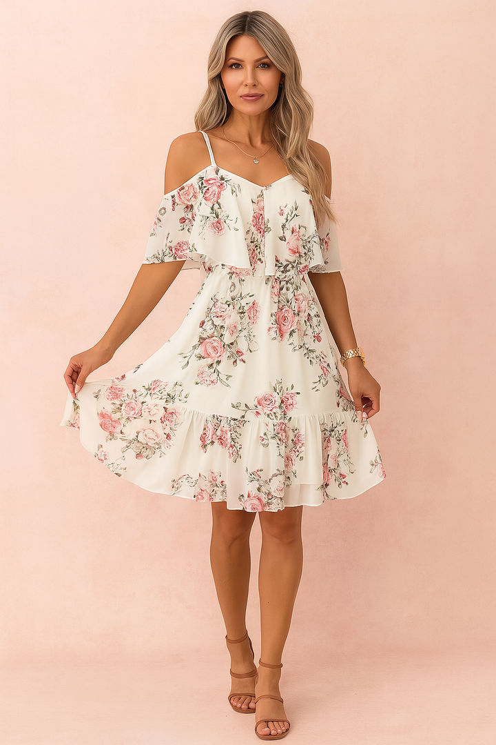 Cordaine | Women's Mini Dress Cold Shoulder - Image 3