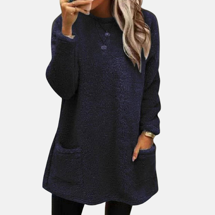 Cordova | Women's Long Sleeve Sweater Dress - Black - Image 10